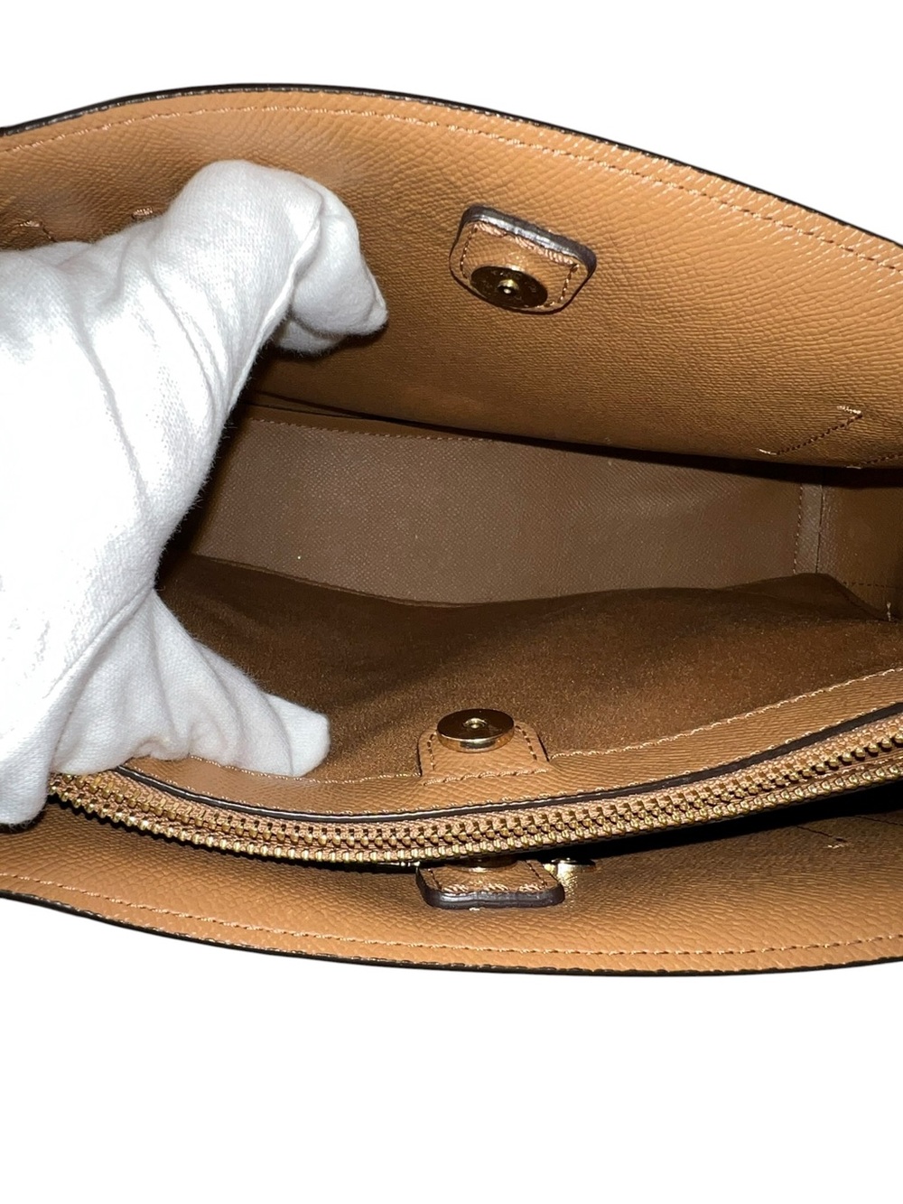 Coach Signature Canvas Tote with Gold-tone Hardware - Picture 14 of 16